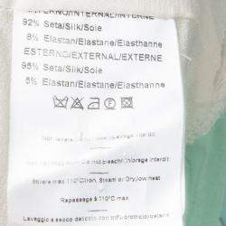 مملوكة مسبقًا Emilio Pucci Blue Printed Silk Ruched Sleeveless Y Back Top S