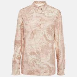 Pre Owned Emilio Pucci Printed Cotton Long Sleeve Shirt S