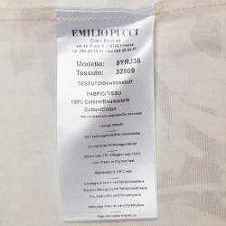 Pre Owned Emilio Pucci Printed Cotton Long Sleeve Shirt S