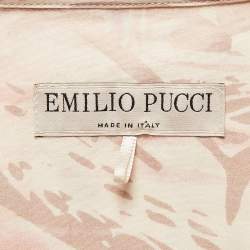 Pre Owned Emilio Pucci Printed Cotton Long Sleeve Shirt S