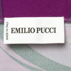 Pre Owned Emilio Pucci Multicolor Print Jersey Long Sleeve Dress M