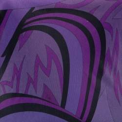 Pre Owned Emilio Pucci Multicolor Print Jersey Long Sleeve Dress M