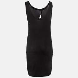 Pre Owned Emilio Pucci Firenze Black Silk Jersey Mini Dress M