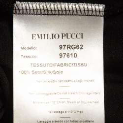 Pre Owned Emilio Pucci Firenze Black Silk Jersey Mini Dress M