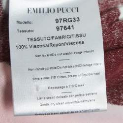 Pre Owned Emilio Pucci Multicolor Printed Jersey Embellished Short Dress S