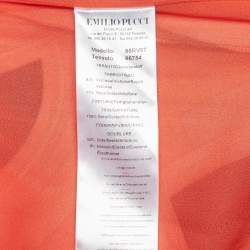 Pre Owned Emilio Pucci Multicolor Printed Jersey Short Skirt L