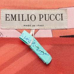 Pre Owned Emilio Pucci Multicolor Printed Jersey Short Skirt L