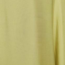 Pre Owned Emilio Pucci Green Printed Silk Wide Leg Jumpsuit One Size