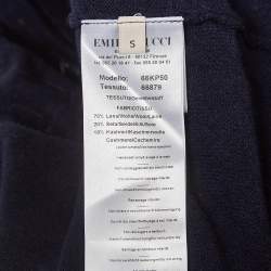 Pre Owned Emilio Pucci Navy Blue Wool Blend Sequin Detail Sweatshirt S