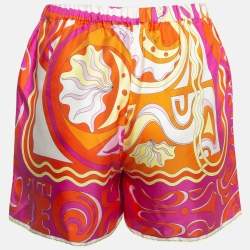 Emilio Pucci Multicolor Printed Silk Shorts S