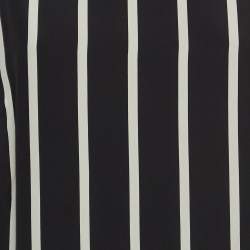 Emilio Pucci Black Pinstripe Silk Short Shift Dress L