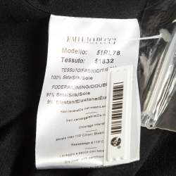 Emilio Pucci Black Pinstripe Silk Short Shift Dress M
