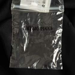 Emilio Pucci Black Pinstripe Silk Short Shift Dress M