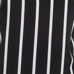 Emilio Pucci Black Pinstripe Silk Short Shift Dress M