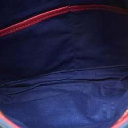 Pre Owned Emilio Pucci Pink/Blue Leather Fold Over Clutch