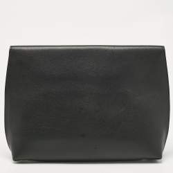 Emilio Pucci Black/Blue Newton Print Leather Envelope Clutch