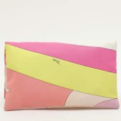 Emilio Pucci Multicolor Fabric Fold Over Clutch