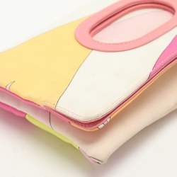 Emilio Pucci Multicolor Fabric Fold Over Clutch