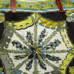 Emilio Pucci Multicolor Printed Coated Canvas and Leather Shopper Tote