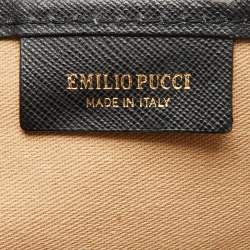 Emilio Pucci Multicolor Printed Coated Canvas and Leather Shopper Tote