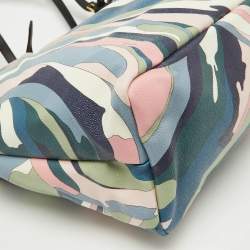 Emilio Pucci Multicolor Printed Coated Canvas and Leather Shopper Tote