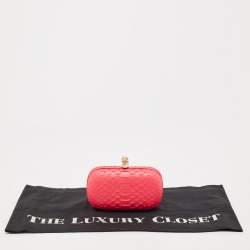 Emilio Pucci Neon Pink Python Eagle Box Clutch