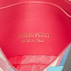 Emilio Pucci Multicolor Printed Leather Card Holder