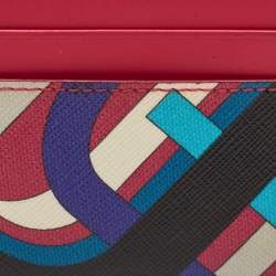 Emilio Pucci Multicolor Printed Leather Card Holder