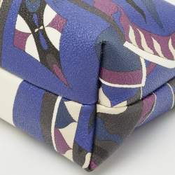 Emilio Pucci Multicolor Printed Coated Canvas and Leather Clutch Bag