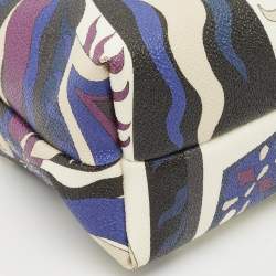 Emilio Pucci Multicolor Printed Coated Canvas and Leather Clutch Bag