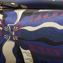 Emilio Pucci Multicolor Printed Coated Canvas and Leather Clutch Bag