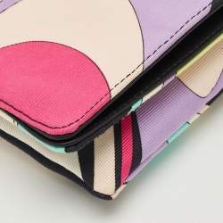 Pre Owned Emilio Pucci Multicolor Fabric Fold Over Clutch