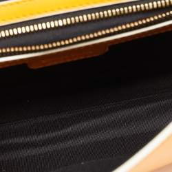 Pre Owned Emilio Pucci Orange/Pink Leather Flap Top Handle Bag