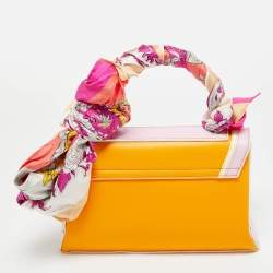 Pre Owned Emilio Pucci Orange/Pink Leather Flap Top Handle Bag