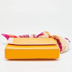 Pre Owned Emilio Pucci Orange/Pink Leather Flap Top Handle Bag