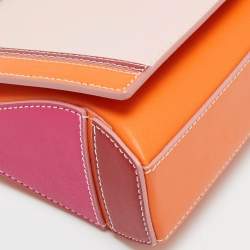 مملوكة مسبقًا حقيبة يد علوية جلد متعدد الألوان صغيرة إميليو بوتشي بايلوت