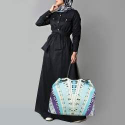 مملوكة مسبقًا Emilio Pucci Multicolor Printed Canvas Beach Bag