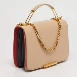 مملوكة مسبقًا Emilio Pucci Newton Beige Leather Shoulder Bag