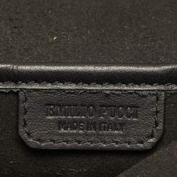 Pre Owned حقيبة يد علوية إميليو بوتشي نسيج منسوج وجلد متعددة الألوان