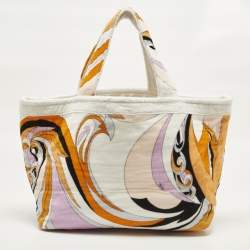 Pre Owned حقيبة شاطئ تيريكلوث متعددة الألوان مطبوعة إيميليو بوتشي