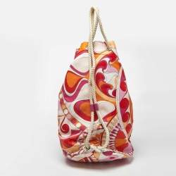 Pre Owned حقيبة ظهر إميليو بوتشي قماش ملون متعدد بخيوط قابلة للسحب