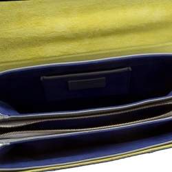 Pre Owned Emilio Pucci Dark Blue Snake Skin Leather Newton Shoulder Bag