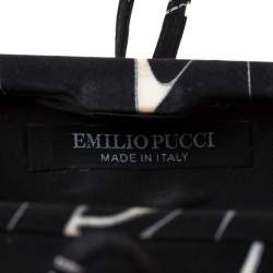 Pre Owned Emilio Pucci Black/White Satin Clutch