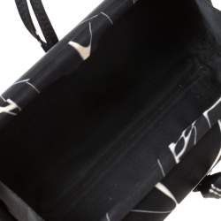 Pre Owned Emilio Pucci Black/White Satin Clutch