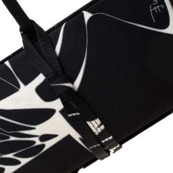 Pre Owned Emilio Pucci Black/White Satin Clutch