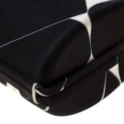 Pre Owned Emilio Pucci Black/White Satin Clutch