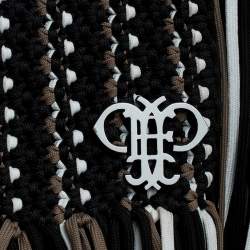 Emilio Pucci Black Fabric Fringe Macrame Shoulder Bag