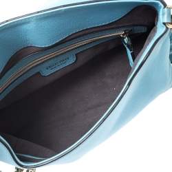 Pre Owned Emilio Pucci Light Blue Leather Newton Chain Shoulder Bag