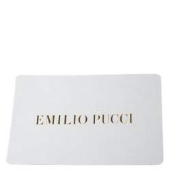 Pre Owned Emilio Pucci Light Blue Leather Newton Chain Shoulder Bag