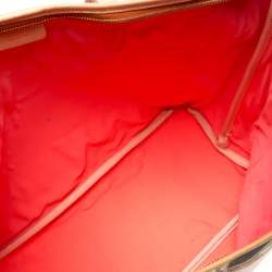 Emilio Pucci Peach Printed Coated Canvas and Leather Zip Tote